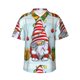 thumbnail image 1 of Balery Funny Christmas Gnome Camisas hawaianas de manga corta para hombre, camisas playeras de corte holgado, camisas de vacaciones con botones,Large, 1 of 7