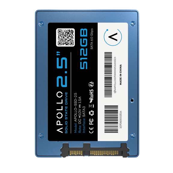 Replacement APOLLO High Performance 2.5" SSD 3D TLC Nand 512GB