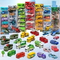 thumbnail image 1 of Coche de juguete para niños, camión de ingeniería de tráfico urbano, camión de bomberos, modelo de coche de fuerza trasera, 1 of 2