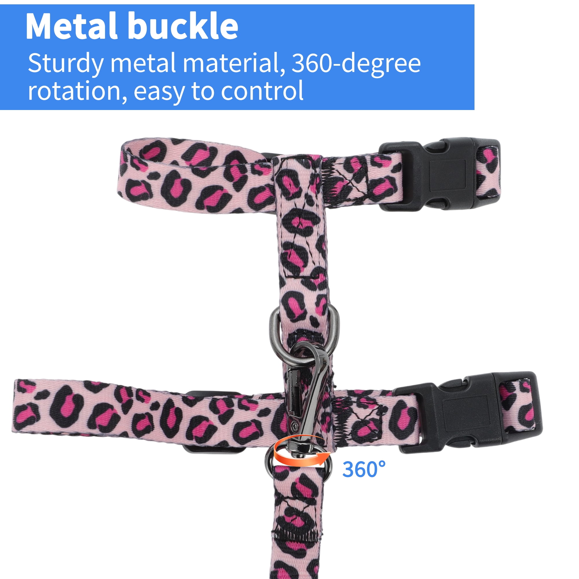 Unique Bargains Cat Harness and Leash Set Escape Proof for Cats Pink