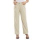thumbnail image 1 of Pantalones de Talle Alto para Mujer Pantalones Plisados con Cierre de Cremallera y Botones Elegantes Informales Sueltos con Bolsillo Beige XXL, 1 of 7