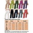 thumbnail image 2 of MAWCLOS Womens High Waist Pants Casual Beach Loungewear Solid Color Pants Loosed Fit Daily Wear Trousers Palazzo Pant, 2 of 4