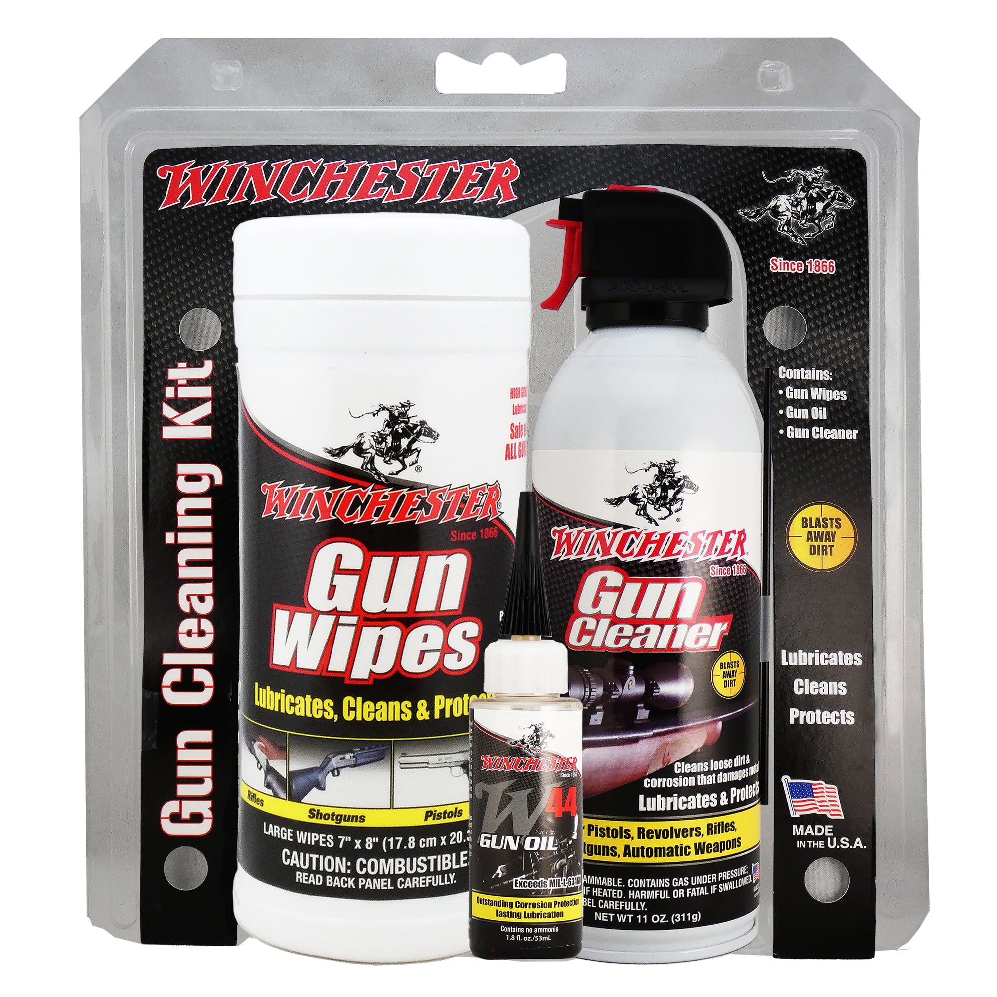 Winchester Gun Care Kit 1 Cleaner, 1 Cleaning Wipes Container, 1 Gun