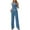 Light Blue., variant on Summer Akafmk Women's Summer 2 Piece Outfits Lounge Sets,Round Neck Sleeveless T-Shirts and Wide-Leg Long Pants with Pockets Solid Color Women Sets Clothing Outfit