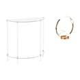 thumbnail image 1 of Mesa Auxiliar De Hierro Acrílico Y Soporte Para Botellas De Vino Para Espacios Pequeños, Baño, Sala De Estar, Decoración Con Estante De Metal, Organizador De Exhibición Y Almacenamiento., 1 of 8