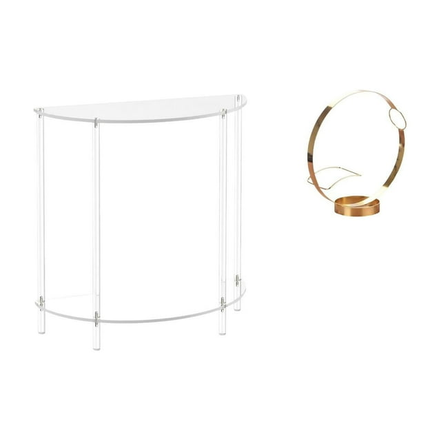 Mesa Auxiliar De Hierro Acrílico Y Soporte Para Botellas De Vino Para Espacios Pequeños, Baño, Sala De Estar, Decoración Con Estante De Metal, Organizador De Exhibición Y Almacenamiento.