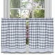thumbnail image 1 of Par de niveles de cortinas de ventana Ergode Buffalo Check 58x24 Gris, 1 of 2