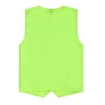 thumbnail image 3 of Hansber Womens Mens Button Irregular Hem Vest Adult Waiter Bartender Work Uniform Unisex Volunteer Fluorescent Green L, 3 of 5