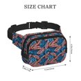 thumbnail image 4 of Fotbe Tropical Leaves Cangurera Cuadrada con Estampado de Doble Capa, Bolsa de Cintura Ajustable Mini para Hombres y Mujeres, 4 of 9