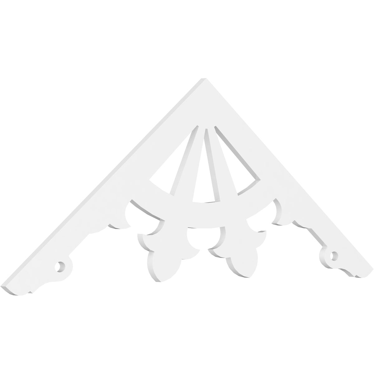 Ekena Millwork 72"W x 33"H x 1"P (11/12) Pitch Preston Architectural Grade  PVC Gable Pediment - Walmart.com