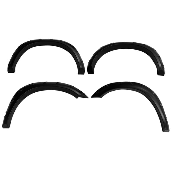 Ikon Motorsports Pocket Style Fender Flares Fits 2020-2022 Ram 2500, Injection Molded PP Black Wheel Arch Extension Covers, 4Pcs, Front & Rear