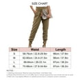 thumbnail image 4 of Mujeres Elástico De Alta Cintura Split Hem Pantalones Casual Con Bolsillos Elegante Gimnasio Fitness Ropa, 4 of 6