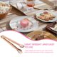 thumbnail image 2 of unbranded Pinzas De Cocina De Acero Inoxidable En Oro Rosa Para Servir Pan Postres En Fiestas Y Restaurantes, 2 of 8