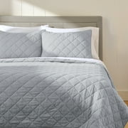 Better Homes & Gardens Diamond Gauze Quilt, Silver, King
