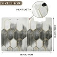 thumbnail image 3 of FORMRS A4 Clipboard Folder with Pen Holder Horizontal Foldable School Office Binder, Gray Hexagons, 3 of 9