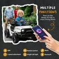thumbnail image 5 of 24V Kids Ride on Car with Parents Control, 2 Seater Battery Powered Kids Electric Car with 2WD, Four Wheel Suspension, LED Light, Bluetooth and MP3 for Kids Aged 3+, White, 5 of 7