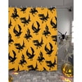 thumbnail image 2 of Halloween Crow Shower Curtain Set ，Waterproof Fabric Shower Curtains Black Crow Vintage Yellow Decoration Shower Curtains for Bathroom,Bathroom Decor 72"x72", 2 of 6