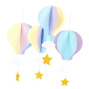 SKYSONIC Hot Air Balloon Decorations for Shower (Light Blue,8 Pack)