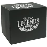 Pavilion Gift Company - Boss Absolute Legend - Ceramic 13-ounce Campfire Mug, Double Sided Coffee Cup, Boss Gifts, Gifts For Boss, Boss Mug, 1 Count (Pack of 1), 3.75” x 5” x 3.5”, Black/Blue