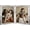 Distressed White, variant on Double 7x5 Picture Frame Horizontal, Engineered Wood Bifold Photo Frame with Plexiglass for Tabletop Display, 7x5, White