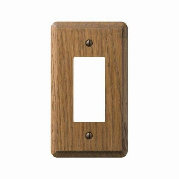 901R Contemporary Wood 1 Rocker-GFCI Wall Plate Medium Oak