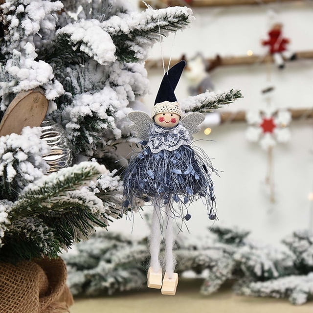 Fiudx Adornos Navideños, Muñeco de Nieve de Papá Noel, Decoración Festiva, Divertido Colgante para Árbol, Accesorio Multiusos para Fiestas, Adorno Navideño para Puerta, 17 X 8 Cm.