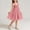 Watermelon Red, variant on ITSAME Girls Casual Dress, Flutter Ruffle Square Neck Sleeveless Summer Fashion Puffy Tulle A-Line Dress Pink 9-10T