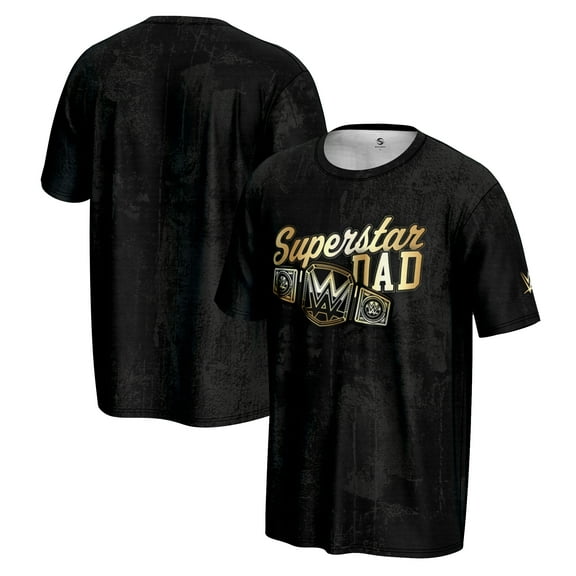 Men's ProSphere Black WWE Father's Day 2025 Superstar Dad T-Shirt