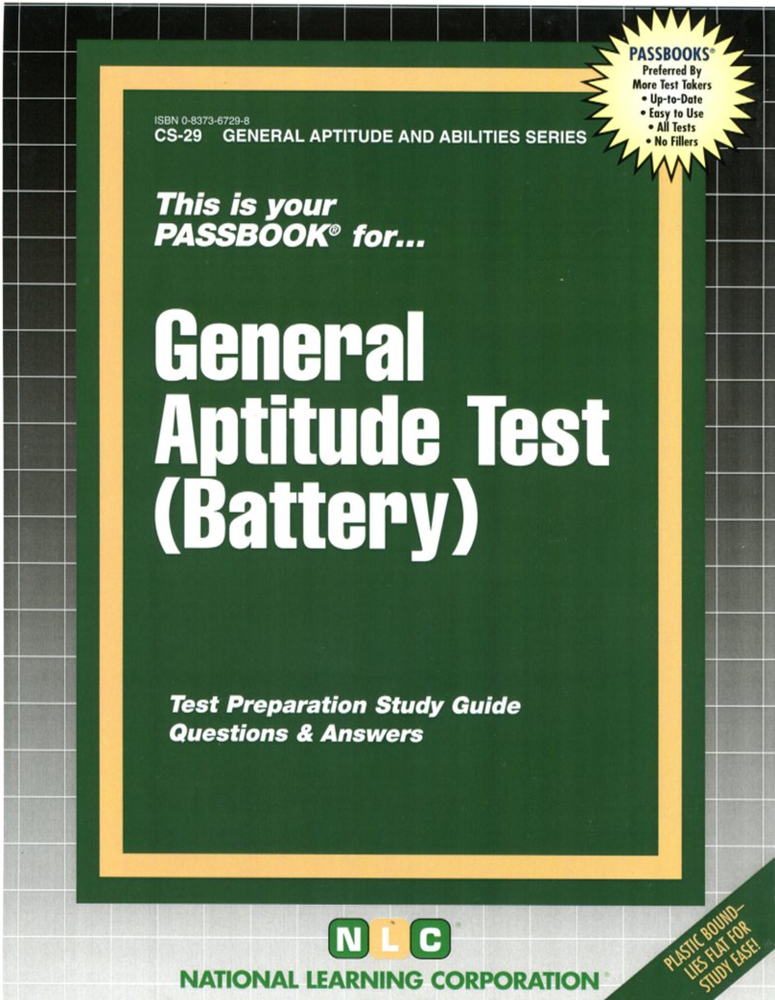 GENERAL APTITUDE TEST BATTERY General Aptitude And Abilities Series Passbooks Walmart