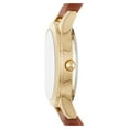 Time and Tru Women's Gold Tone Crystal Accent Watch with Faux Leather