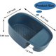 thumbnail image 3 of Sink Strainer Colander Drain Basket, Kitchen Waste Corner Food Strainer (Blue), 3 of 5