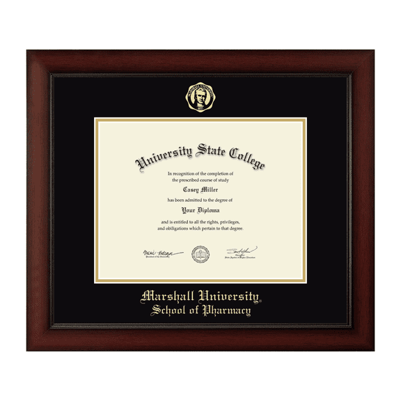 Framerly - Marshall Pharmacy Diploma Frame with Black and Gold Mat