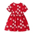 thumbnail image 6 of LUOGENLI Girls Dresses Size 7 Girls Dresses Casual Dress Cartoon Print Summer Daily Wear Comfortable Kids Outfit for Ages 1 10 Girls Dresses Size 4T-5T Red Size 5-6 Years, 6 of 8