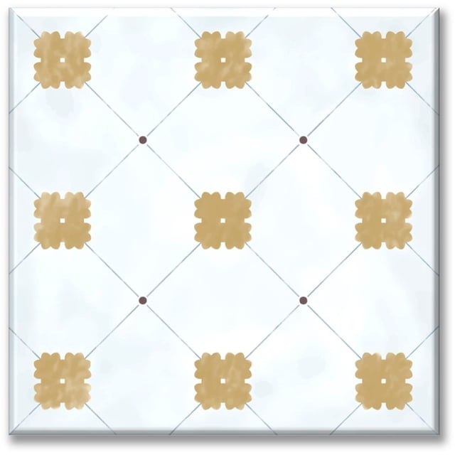 Cuadro Canva Listo Para Colgar Tipo Galería Mosaico Aqua Con Flores 40X40 cm Pixtreats