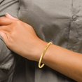 thumbnail image 4 of Diamond2Deal 925 Sterling Silver Gold-Plated Polished Adjustable Bangle Bracelet for Women, 4 of 5