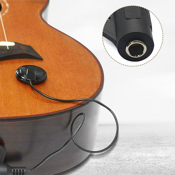 Pastilla de guitarra acústica, pastilla de micrófono de contacto piezoeléctrico para guitarra, ukelele, violín