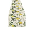 thumbnail image 3 of MYPOP Summer Fruit Lemons Table Runner Placemat 16x72 inches, Vintage Retro Tropical Leaves Tablecloth for Office Kitchen Dining Wedding Party Home Decor, 3 of 6