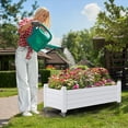thumbnail image 2 of Yardgrace Horticulture Planter Box, Divisible Resin Garden Bed for Backyard, Patio, Balcony, with 4 Swivel Lockable Wheels, Light Gray, 2 of 8