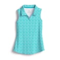 thumbnail image 3 of SCALES Simple Days Sleeveless Womens Polo White, Hot Pink, XLarge, 3 of 9