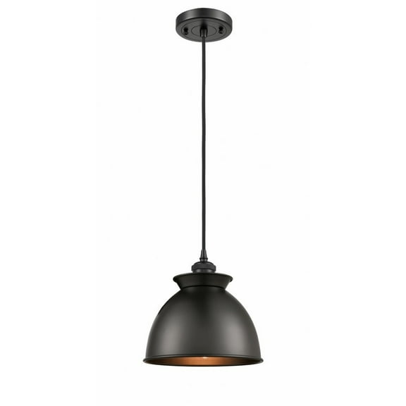 Innovations 516-1P-BK-M14-BK-LED Adirondack 1 Light Mini Pendant part of the Ballston Collection, Matte Black