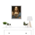 thumbnail image 2 of Da Vinci Salvator Mundi World Saviour Jesus Christ Painting Artwork Framed Wall Art Print A4, 2 of 4