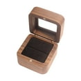 thumbnail image 4 of Caja de madera para anillos de boda Strade Fareast Limited con Tapa transparente terciopelo negro, 4 of 8