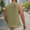 thumbnail image 6 of Mens Big and Tall Tank Tops, Sleeveless Shirts for Men Lightweight Casual Cotton Linen Solid Color Crewneck Workout Dressy Blouses, 6 of 6