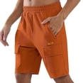 thumbnail image 2 of Corduroy Shorts for Men Summer Casual Breathable Elastic Waist Straight Leg Relaxed Fit Shorts with Pockets, 2 of 4