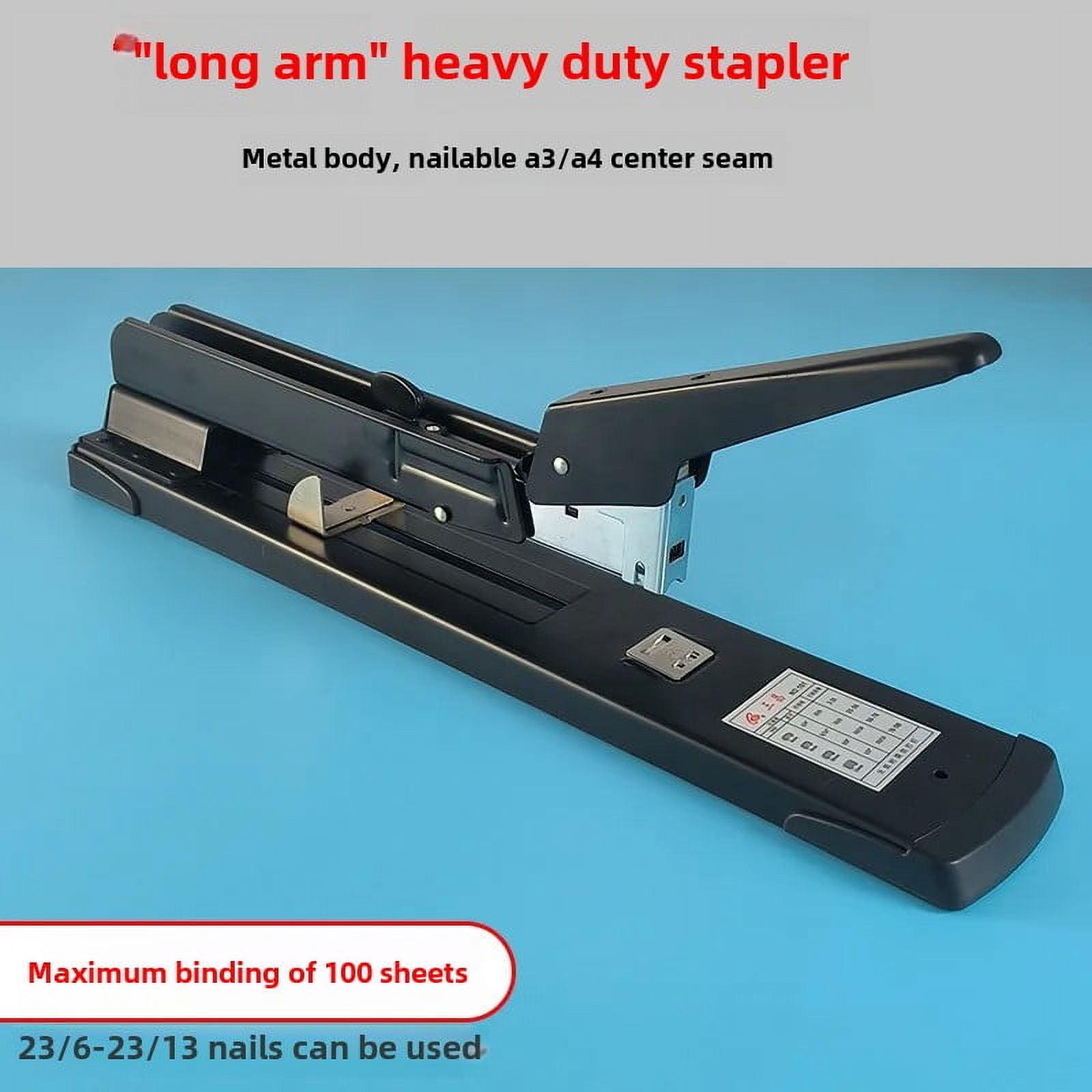 Large Heavy Duty Long Arm Stapler A3 Multi-functional Office Supplies Stapler For Thick Book Layers Energy Saving