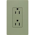 thumbnail image 1 of Lutron Car-15H Claro 15 Ampere 125 Volt Designer Two Outlet Duplex Receptacle - Green, 1 of 1