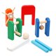 thumbnail image 4 of Bloques de construcción de madera coloridos para niños en edad preescolar, juguetes de construcción y apilamiento. 6 grupos, 4 of 9