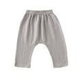 thumbnail image 7 of Diufon Boys Girls Cotton Linen Pants Casual Elastic Waist Sport Capri Pant Soft Lightweight Breathable Trousers, 7 of 7