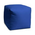 thumbnail image 3 of 17  Cool Primary Blue Solid Color Indoor Outdoor Pouf Cover, 3 of 5