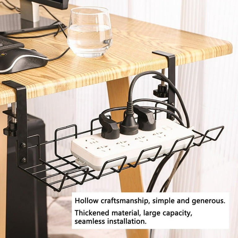 Yannee Cable Management Under Desk Tray,Under Desk Cable Organizers for Wire  Management 